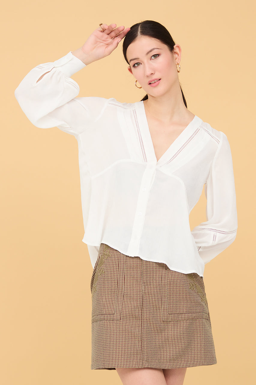 BLUSA FLUIDA JACQUARD de NÜD