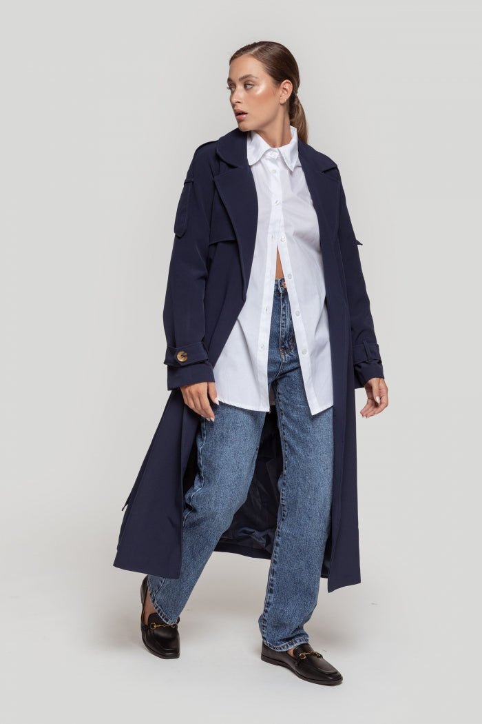 Trench Azul Marino - m&Cream