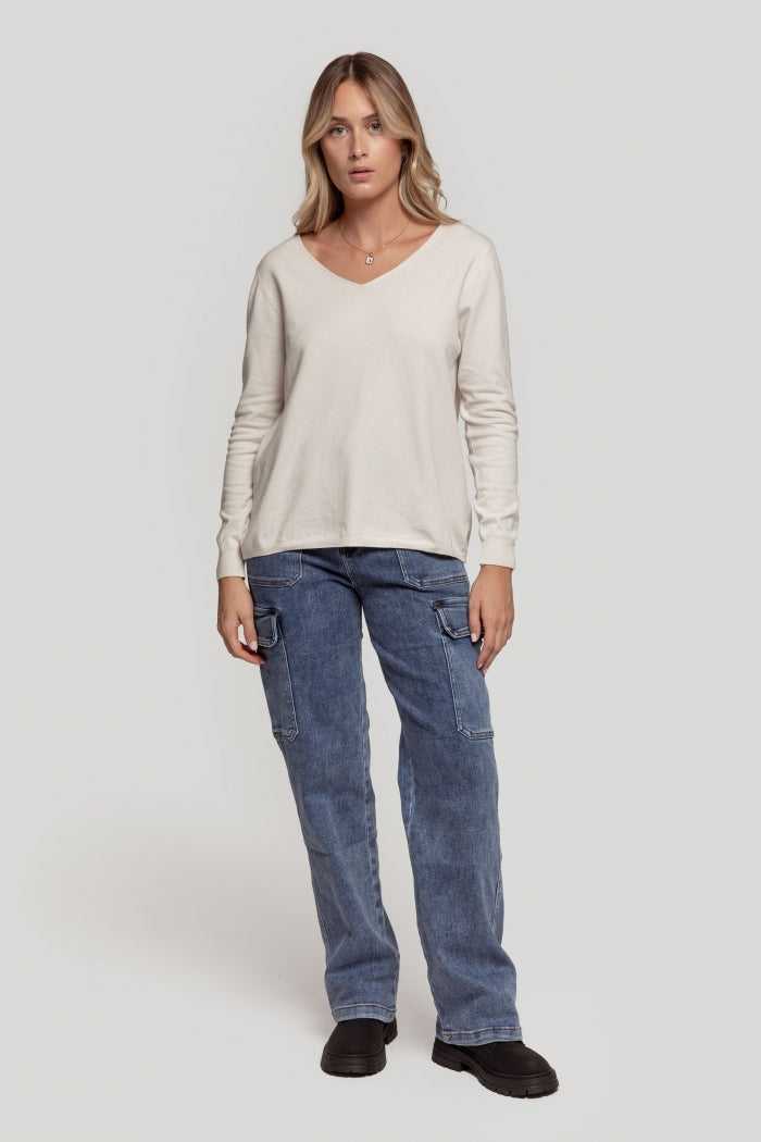 Jersey Punto Fino - m&Cream