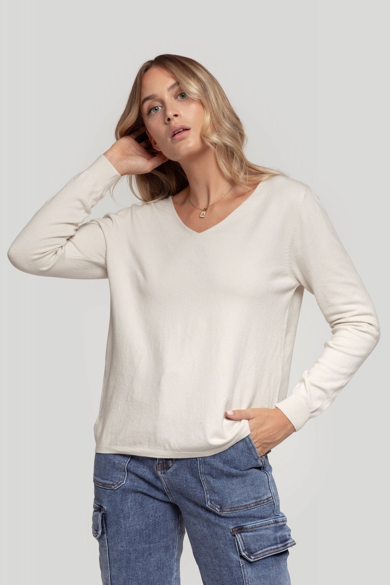 Jersey Punto Fino - m&Cream