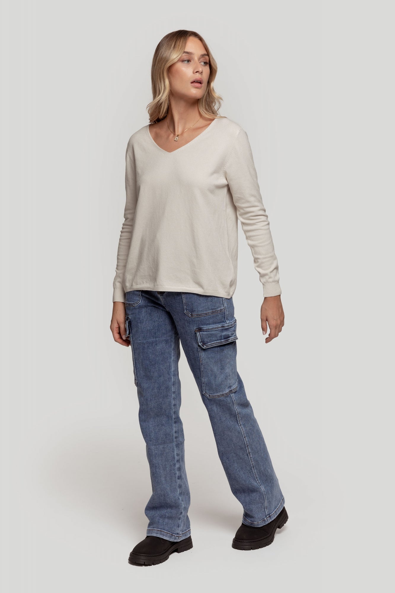 Jersey Punto Fino - m&Cream
