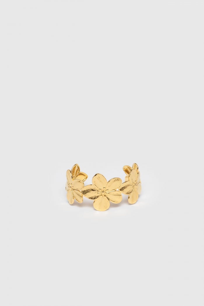 Pulsera Flores Dorada - m&Cream