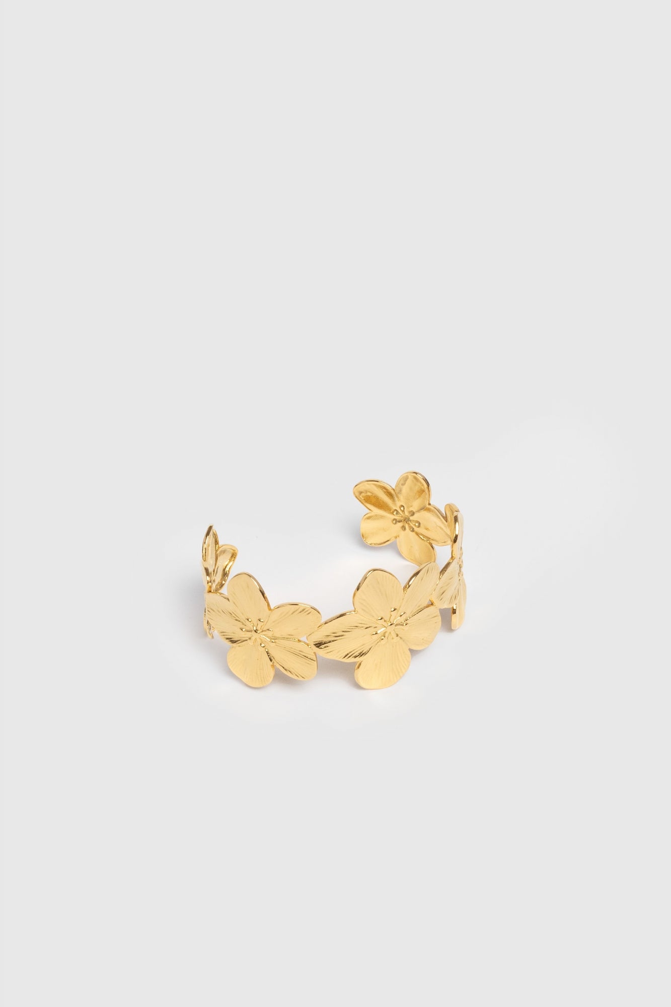 Pulsera Flores Dorada - m&Cream