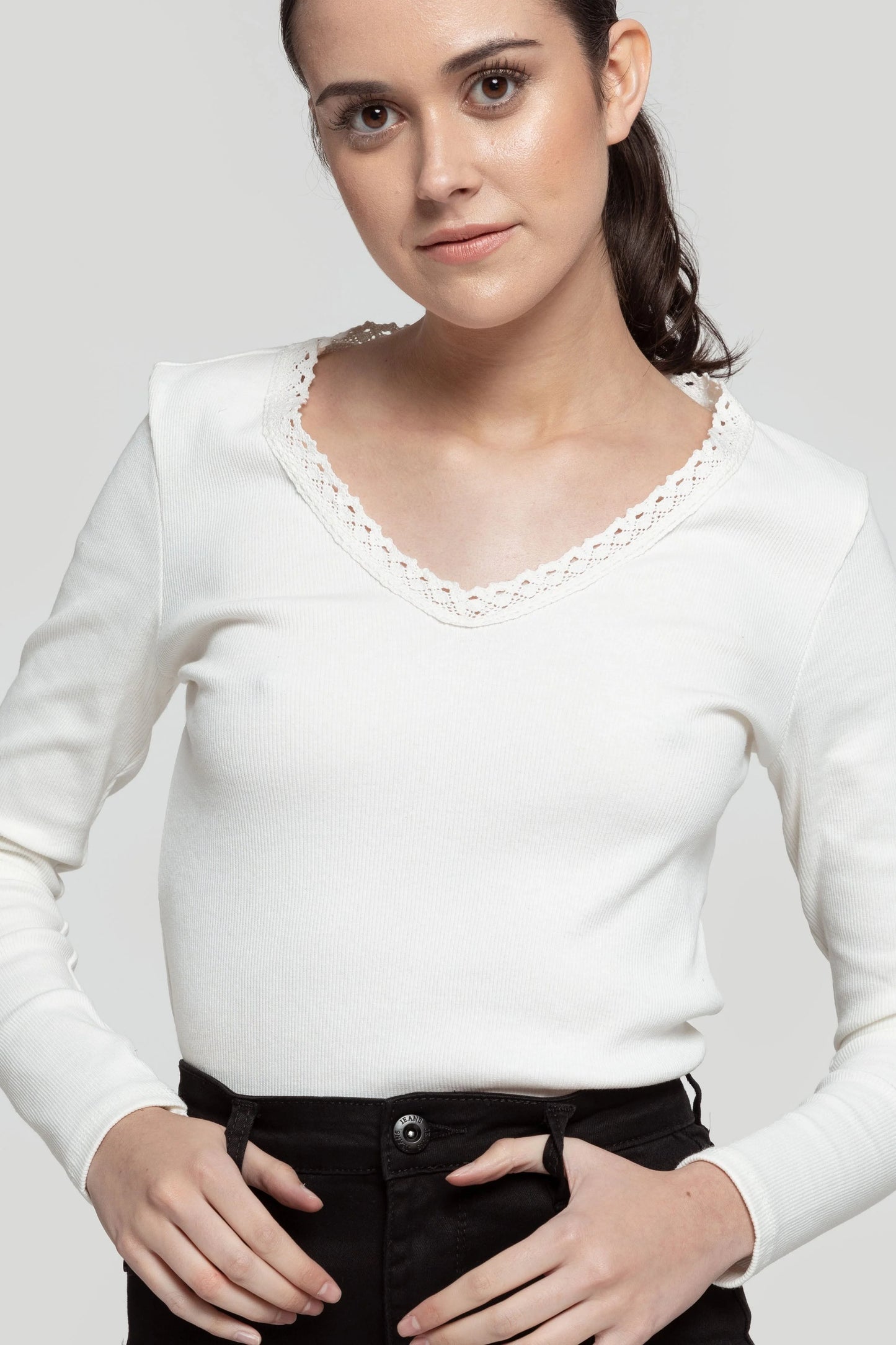 Camiseta Algodón Básica - Blanco